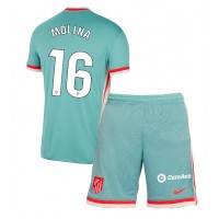 Maglia Calcio Atletico Madrid Nahuel Molina #16 Seconda Divisa Bambino 2024-25 Manica Corta (+ pantaloncini)